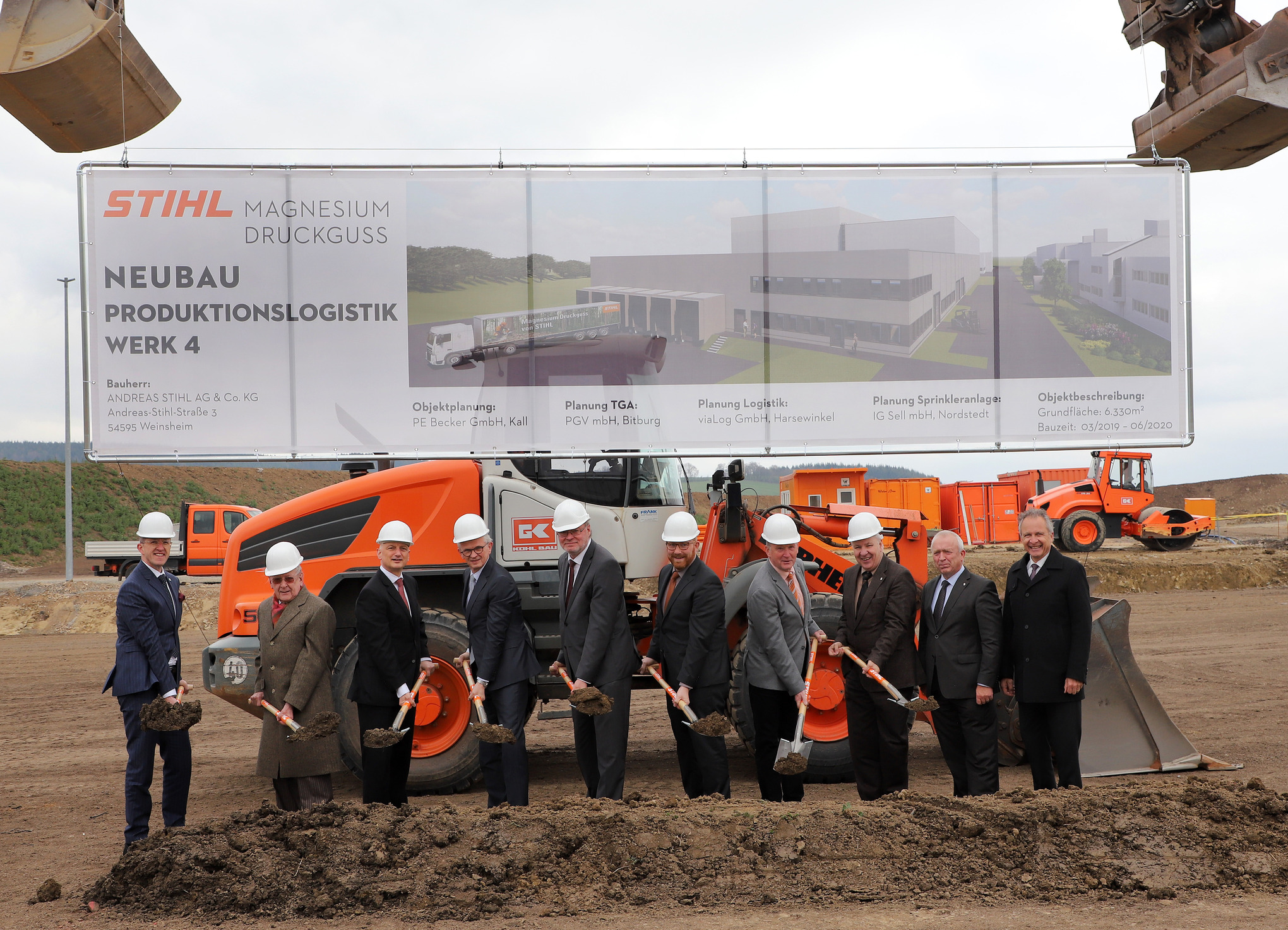 Premier coup de pioche : la logistique de production de STIHL Weinsheim.
